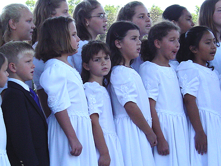 World Childrens Choir performs on the World Stage, September 11, 2003