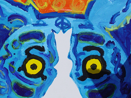 One George Rodrigue Blue Dog panel for the Art for Peace Pyramid, September 11, 2003