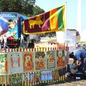 ICAF Sri Lankan Partner Colombo Child Book Society displays traditional crafts at the festival, September 10, 2003
