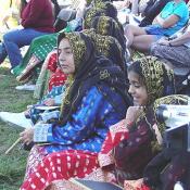 Kuwaiti Children Performers wait for their turn on the World Stage, September 9, 2003