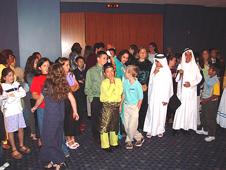 Young Artists line up for presentation of Festival Awards, September 12, 2003