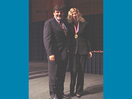 George and Wendy Rodrigue at the Awards Ceremony, September 12, 2003