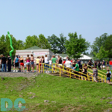 People stand in line, waiting for the gates to open at 11 AM for this all day event.