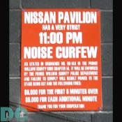 Located in a residential neighborhood just outside the Metropolitan Area, Nissan Pavilion has strict policies on noise violations.
