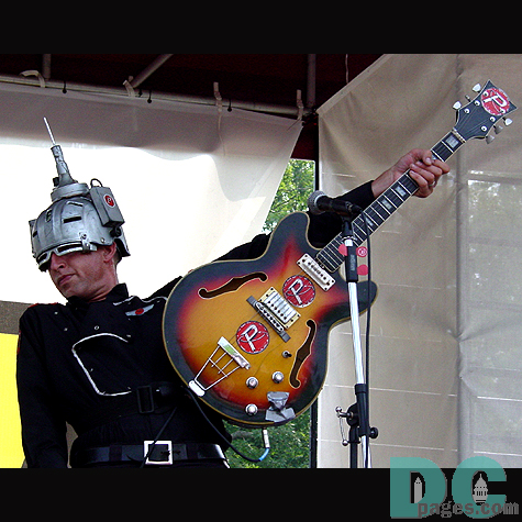 Rockin' the crowd.