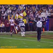 The zebra stripe signals Touchdown. Courtesy of a great play call by the Redskins offense and coaching staff.
