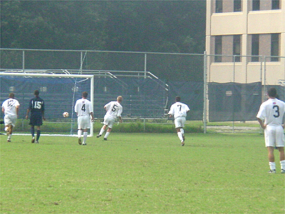 GOAL!! The Georgetown Hoyas were awarded a penalty kick because of a foul from Howard. The penalty kick would result in the Hoyas' second goal of the game.