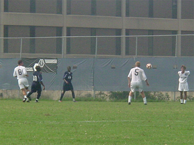 A 2003 preseason All-BIG EAST selection, Jeff Curtin collects the ball.