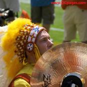 Washington Redskins Home Opener - Symbol guy and the Washington Redskins marching band pumped up the home crowd.