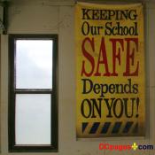 August 2, 2007 - Ninth Ward of New Orleans - 5300 Law Sreet, New Orleans, 70117, LA 504-942-3602 - Alfred Lawless High School - Banner - KEEPING Our School SAFE Depends ON YOU! 