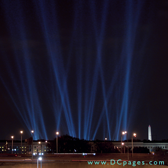 The beams of light were quite an emotional sight for the families of the 186 men and women who died in the the September 11, 2001 terrorist Attack.