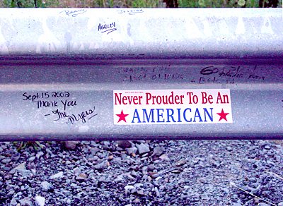 Never prouder to be an American bumper sticker.