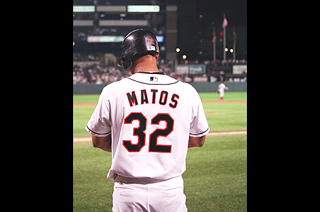 Luis Matos was ranked second among Major League rookies in the beginning of his career.
