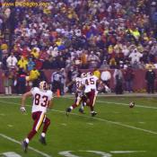 Redskin Special teams start off the game hustling to down the football at the Dallas goal line.