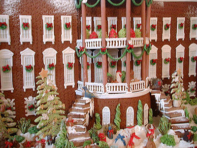 White House chefs enjoyed creating this 80lbs of gingerbread, 50lbs of chocolate, and 20lbs of marzipan