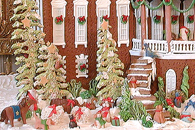 This year's gingerbread White House has the family's pets on the inside and the outside