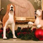 These pups are in honor of President Lyndon Johnson's two famous beagles, Him and Her