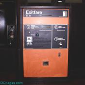 Washington, DC Metro Exitfare machine