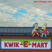 Milhouse and Bart enjoy a super squishy sugar high on top of the Bladensburg Kwik-E-Mart.