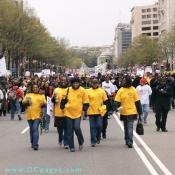 One of the most beautiful views of the thousands of protestors marching on Capital Hill on 04/16/07 to achieve Congressional Voting Rights for DC residents.