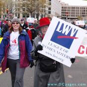Members of the League of Women Voters were active supporters to the April 16,2007 march on Capital Hill to demand Congressional Voting Rights for DC 