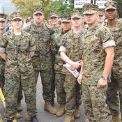 A detail of Marines poses for DCPages.