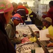 Devoted people volunteer to work the registration