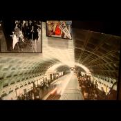 Display of Metro Opening in Washington, DC, 1976.  Changing Neighborhoods and Community Voices: The last fifty years have been a period of dynamic change in the world, across the nation, and in the capital city. A city known for its monuments and government agencies became the center of an increasingly complex metropolitan region. City government and community activists mobilized to address social issues and urban challenges. Amidst these changes, growing Latin American, Asian, and African populations have enriched a city historically defined as black and white. 
