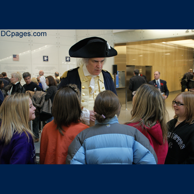 George Washington talks to children about American History