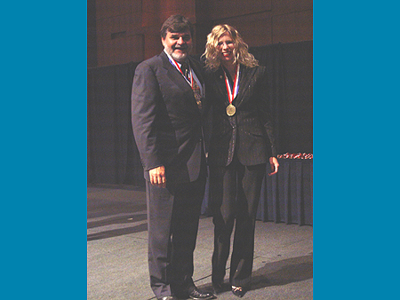 George and Wendy Rodrigue at the Awards Ceremony, September 12, 2003