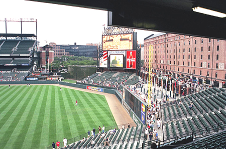 Oriole Park at Camden Yards is located in the heart of Baltimore City.