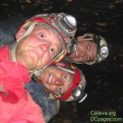 Cave passage can be tight and cavers learn how to get real close.