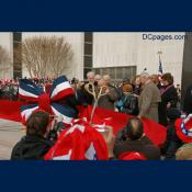 Kenneth Eugene Behring gets the honor to the cut the ceremonial ribbon.