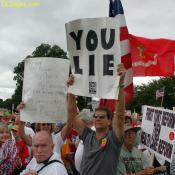 Republican protestor, the National Mall, 9-12-09