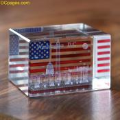 Washington DC Glass Paperweight