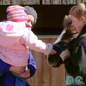 Sarah, one of working students, understands the importance of a great introduction (with a horse!) 