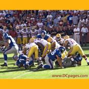 I did say tries, here he is stuffed at the line of scrimmage by the entire Washington Redskins defense.