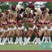 Redskins cheerleaders Jamilla, Christy and Jennifer will be featured in the September issue of Maxim magazine.