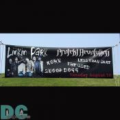 The Pavilion let's concert go-ers know of future concerts they might want to attend.  Linkin Park and the Projekt Revolution Tour were at Nissan on August 10.