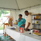 A Haitian cooking class teaches festival goers about the cuisine of Haiti.