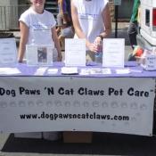 Dog Paws 'N Cat Claws Pet Care were at the festival providing all sorts of information to pet owners.