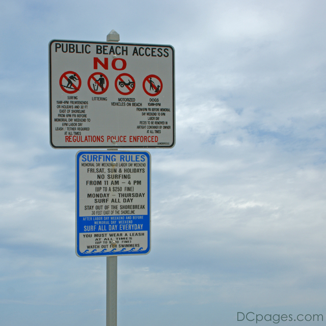 Public Beach Access Sign