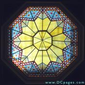 Stain glass ceiling window