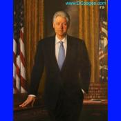 Former U.S. President Bill Clinton's official portrait. 
