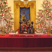 Willy Wonka's Chocolate Factory was the centerpiece on the buffet table in the East Room.