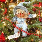 The Scarecrow from the Wizard of Oz was one of many children's book characters hanging from the Christmas Tree. 