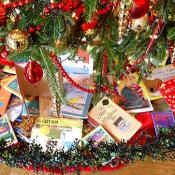 There were 350 children's books placed under the official tree.