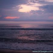 Ocean City - An overcast sunrise view from the beach on 48th Street.