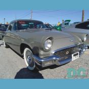 1957 Ford Thunderbird. Absalutely impecable Champagn Metalic restoration. Her daddy must have takin it away!