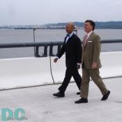 District Mayor Anthony A. Williams and Maryland Governor Robert L. Ehrlich walking south to meet the Virginia and Federal government delegation.